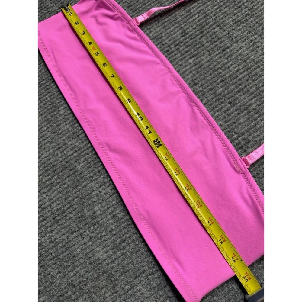 Skims Recycled Swim Women 4X Mid Coverage Bottom & Bandeau Top Bikini Set Pink